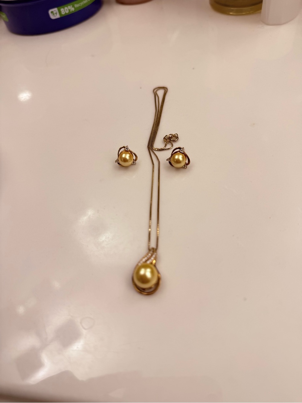 Silver with Gold plated jewelry set